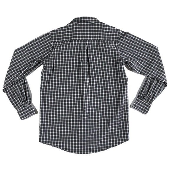 PLACE Size 10 12 Boys DRESS SHIRT Children's Place Plaid Button Up Black White - Picture 8 of 11